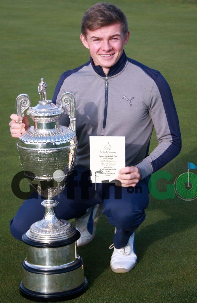 Scott Gregory the 2016 Amateur Champion with his invite to the 2017 Masters at Augusta National Golf Club